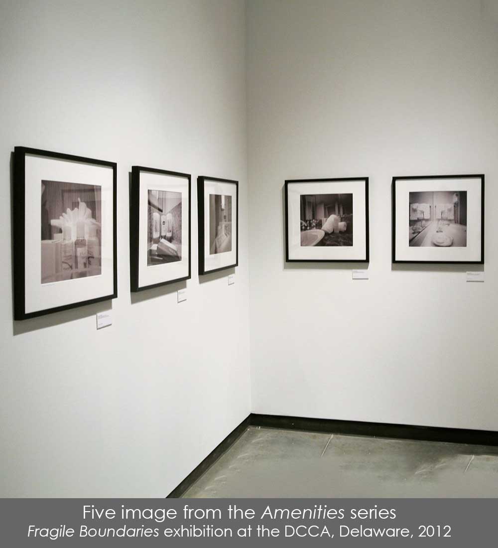 Five images from the pinhole series called Amenities, exhibited at the Delaware Center for the Contemporary Arts in 2012.